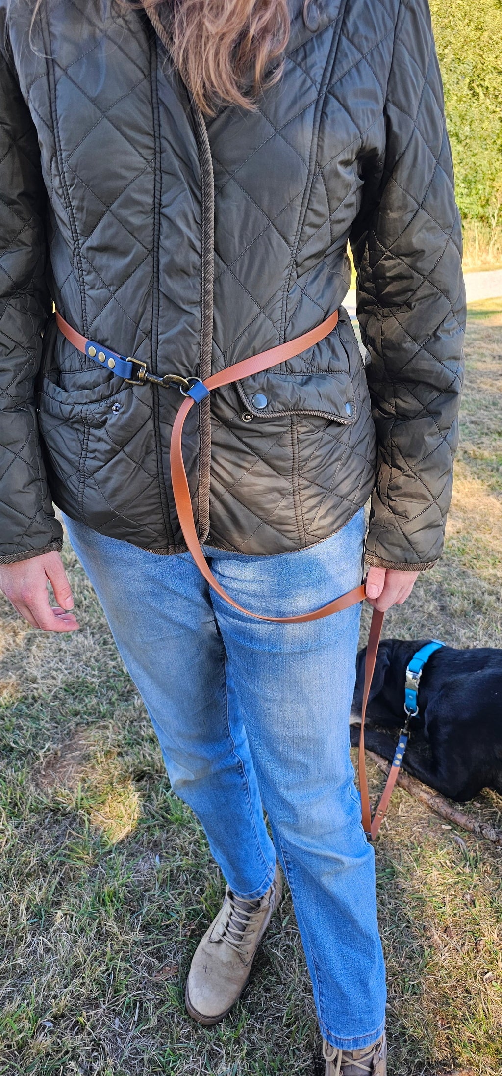 Hands-Free Training Lead – Dark Green & Sage